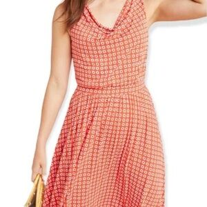 Anthropologie Red Midi Dress